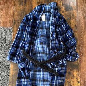 Plaid Hooded Lounge Robe
